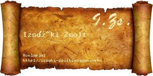Izsáki Zsolt névjegykártya