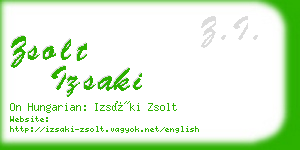 zsolt izsaki business card